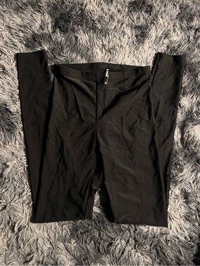 K Too High waisted black shiny leggings